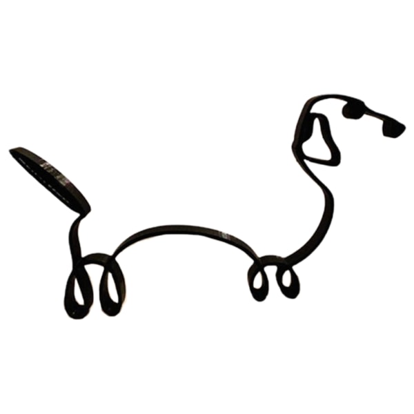 Hundskulptur i smidesjärn Minimalistisk konst Skrivbordsprydnad Metalldjur Staty Utsøkt skrivebordsdekorationer for hemmakontor null - 4
