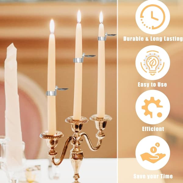 4-pack candle snuffer, automatic Swedish candle snuffer, candle wick snuffer stopper (silver)_yux silver