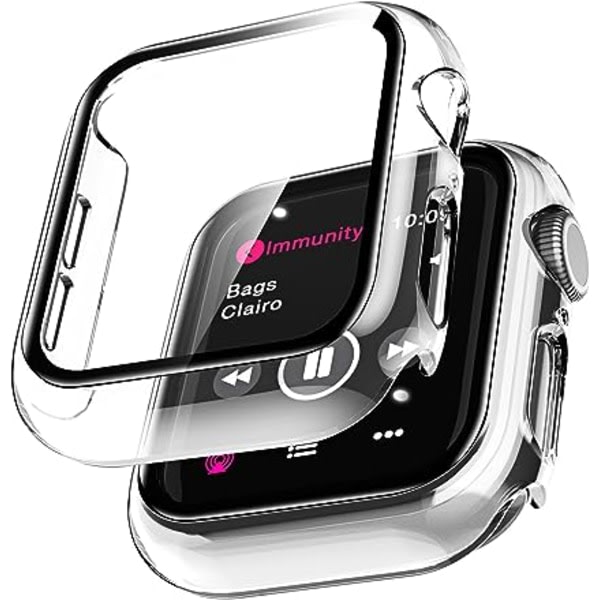 Gjennomsiktig, 2-delt deksel + skjermbeskyttelse for Apple Watch 40 mm