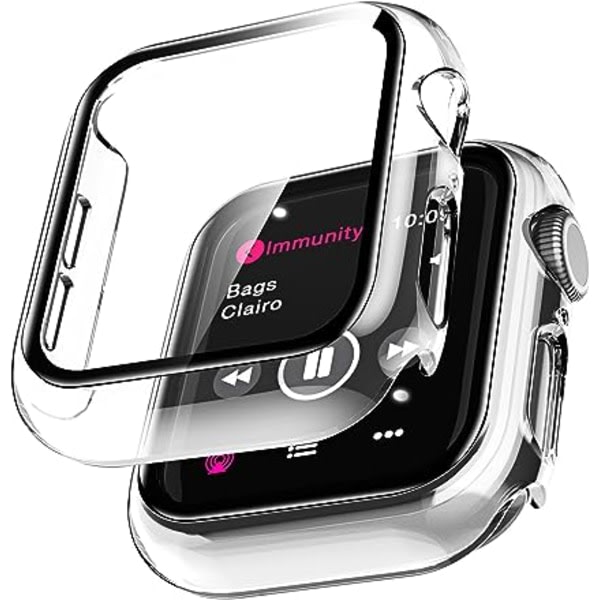 Transparent, 2-delt etui + skjermbeskytter for Apple Watch 40mm