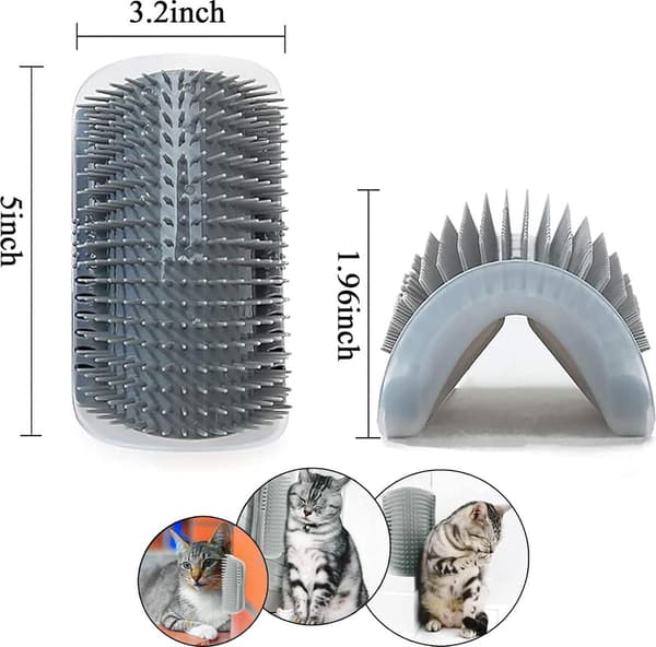 2-pak (blå + grå) - Hårfjerningskam til katte - Hundehårfældning og trimning - Høj kvalitet