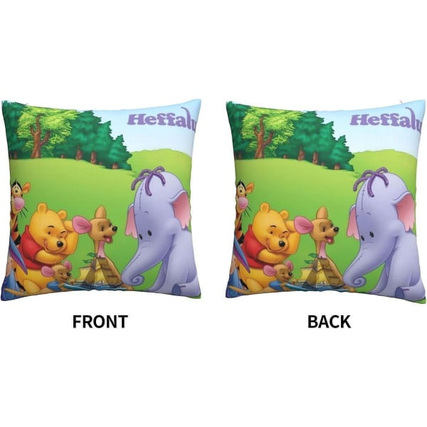 Puh Bear Myke putetrekk 45 X 45 Cm Firkantede putetrekk Komfortable dekorative putetrekk Luksuriøst trekk til sofa soverom med Invisi