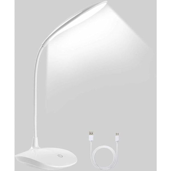 LED-bordslampa, LED-bokläslampa med USB, 20 lysdioder, ögonskydd, lämplig för studier, läsning