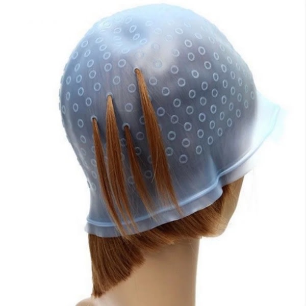 TG Återanvändbar cap, lämplig för frisörsalongsverktyg, blå hårfärgsmarkeringssats
