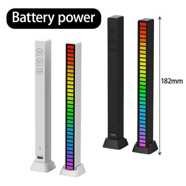 Hmwy-rgb Atmosfærisk Lysstribe Musik Synkronisering Optagelse Rhythme Batteridrevet Stemningslampe