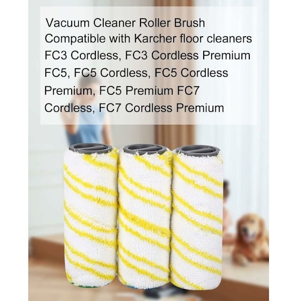 Erstatningsruller, Karcher FC7 FC5 FC3D FC3 Erstatningsruller (4 gule stykker)..DEBUNS