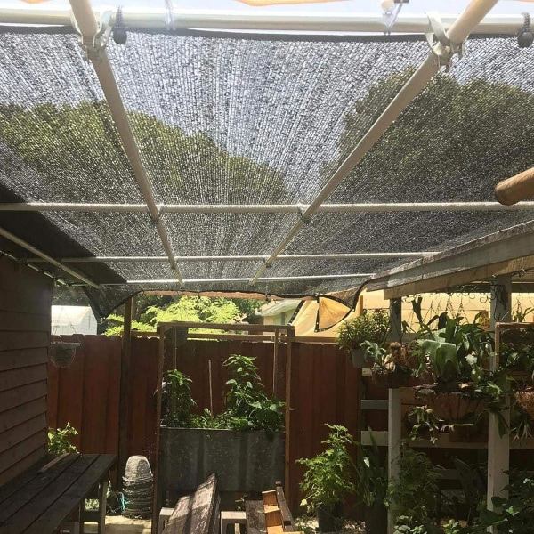 Skygge Net 8 Pin Skygge 80% Forstærket Fortykket Skygge Sejl, Drivhus Vindtæt Net med Gennemskæringer, til Dækning/Drivhus/Have/Pergola (2x2m) 2*2m
