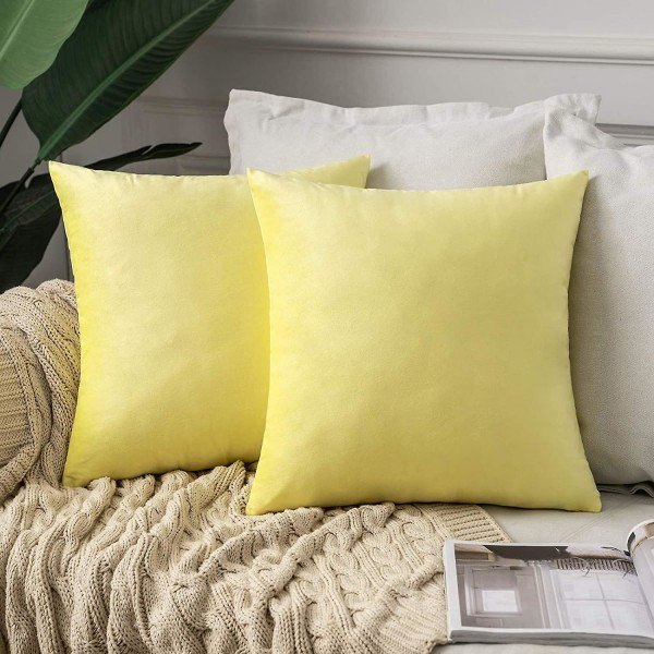 Set med 2 Dekorative Puter i Fløyel Sofakasse Supersmyk Myk Komfortabel Dekorasjon Hjem Stue Soverom For Sofa 50x50cm Mørk Grå