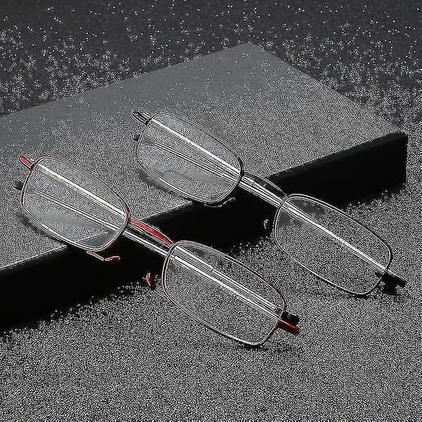 Secure Fit Armless Ultralight Folding Reading Glasses With Universal Pod Case (hy)