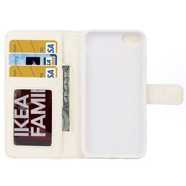 Plånboksfodral med avtagbart ska for iPhone 7/8 Vit Vit/beige