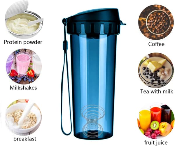 Erstatningsvisper til proteinshaker, 4 stk. blandekuler i rustfritt stål for proteinshakes, smoothies og flasker