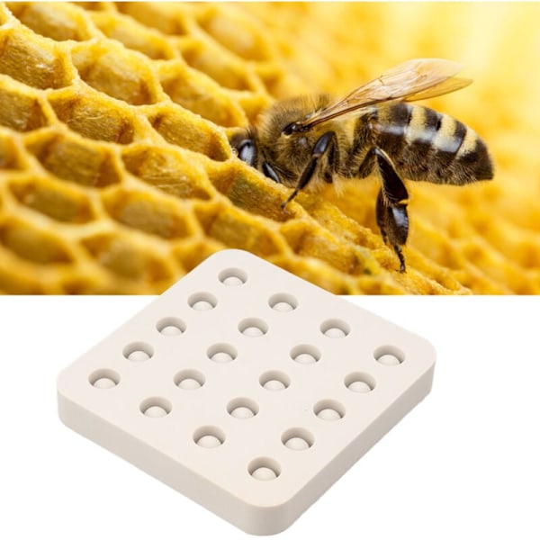 Dronningebicelle Podningskopper Silikoneform Biavl Bivoks Dronningecellekopper 4 Rækker Formfremstilling 96x92x14mm, DUBUNS