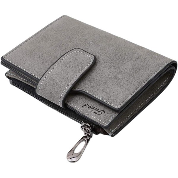 Dam Snygg plånbok Multi Frostad plånbok Kort myntväska Kreditkortsväska för kvinnor Snygga Accessoarer Presenter, Pur Grey