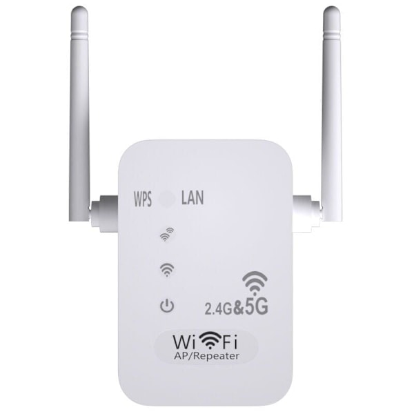 5G + 2.4G 1200Mbps Trådlös WiFi Repeater Dubbla Antenner Signal Förstärkare Lång Räckvidd Extender..DEBUNS