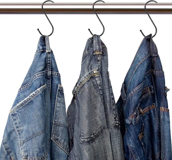 30-pak S-kroge, kraftige hængekroge i rustfrit stål til køkkengryder, pander, kopper, planter, jeans, rustfri, sort, 7 cm