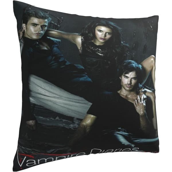 Bløde pudebetræk, The Vampire Diaries dekorative store firkantede vaskbare puder til stue, sofa, soveværelse, hjemmet