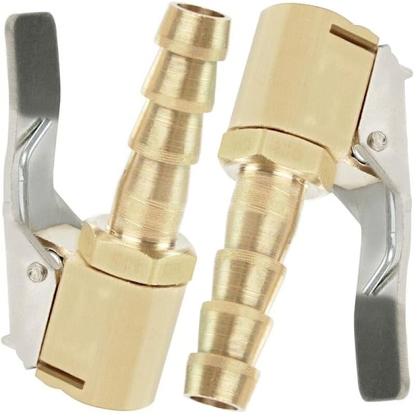 Stycken Inflator Munstycke, Bil Däck Inflator Munstycke, Inflator Munstycke med Klämma, Inflator Ventil Klämma Anslutningsadapter, för Däckventiler, Mässing, 8mm
