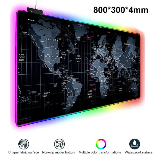 Rgb Gaming Mouse Pad Led Extra Extended Large Mousepad Professional