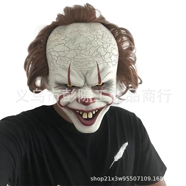 Glødende klovnemaske cosplay Halloween horror hodeplagg tilbake sjel klovnemaske ny tilbake sjel klovn The Clown [Bucktooth Style]