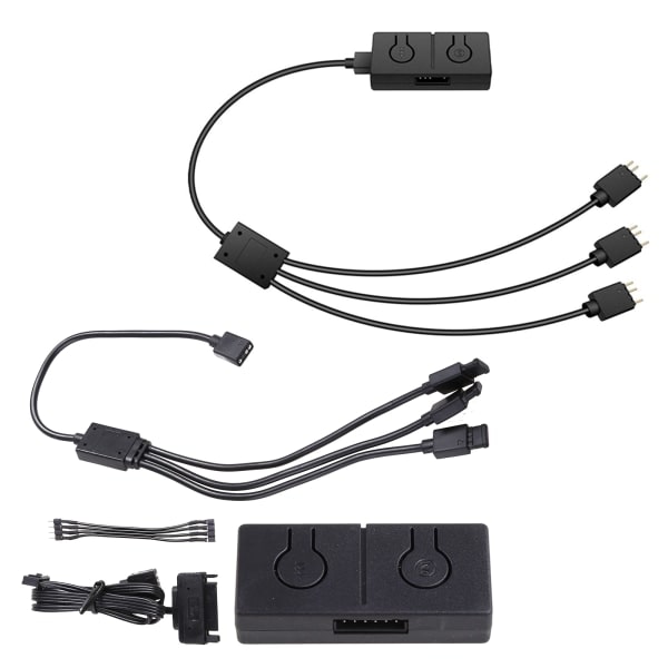 RGB-ohjain 5V - 12V 4-nastainen RGB-siirtokeskus Sata-liitäntä MSI RGB-tuulettimille