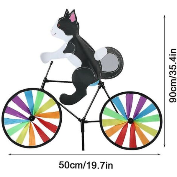 Trädgårds-vindkvarnar Vindkvarnar Katt Hund Cykel Regnbåge Vindhjul Utomhus Vindkvarnsleksak Dekoration