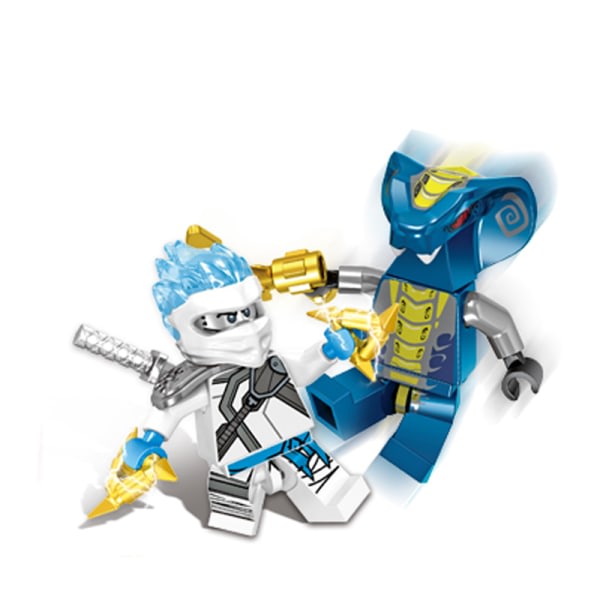 Set med 24 st go Minifigurer Kai Jay Sensei Wu Master Byggfärg