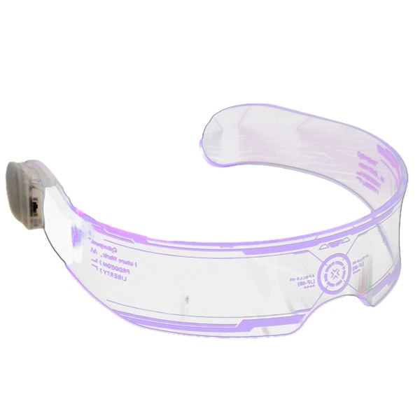 LED-glasögon | Cyberpunkglasögon för Cosplay | Ljusglasögon för vuxna 7 neonfärger, Glow In The Dark Festtillbehör, en