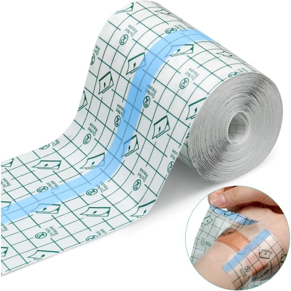 Transparent Stretch självhäftande bandage Vattentätt bandage Klart självhäftande bandage Förbandstejp för tatueringar (20 cm × 5 meter)