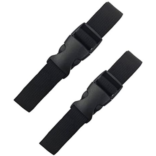 2-pak 4 meter nylonstropper, universalstropper med hurtigudløserspænde, sort 4 meter, sort 4 meter, sort 4 meter