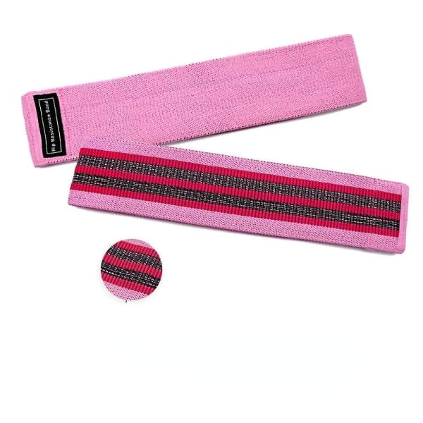 Elastisk stofmodstandsband med anti-slip cirkulær træningsbælte Roserød S
