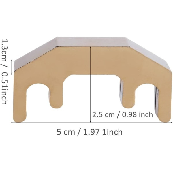 Galaxy Violin Mute – Kromlegering Øvingsdemper for 1/2/3/4 4/4 fiolin (Gull)