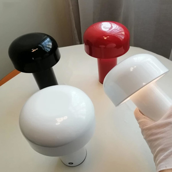 1. Svamplampe med Touch-Dæmpning Bordlampe til Stue USB Opladbar Led Natlampe Moderne Trådløs Værelse/Bar/Soveværelse/Sengebord/Studie/Hjem/Kontor Yellow