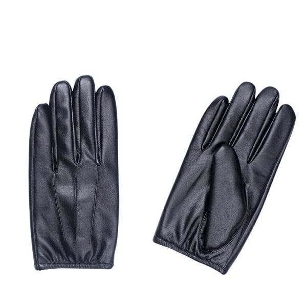Höst/Vinter Män Utomhushandskar PU Läder Tunna Touchskärm Håll Varma Polisen XL