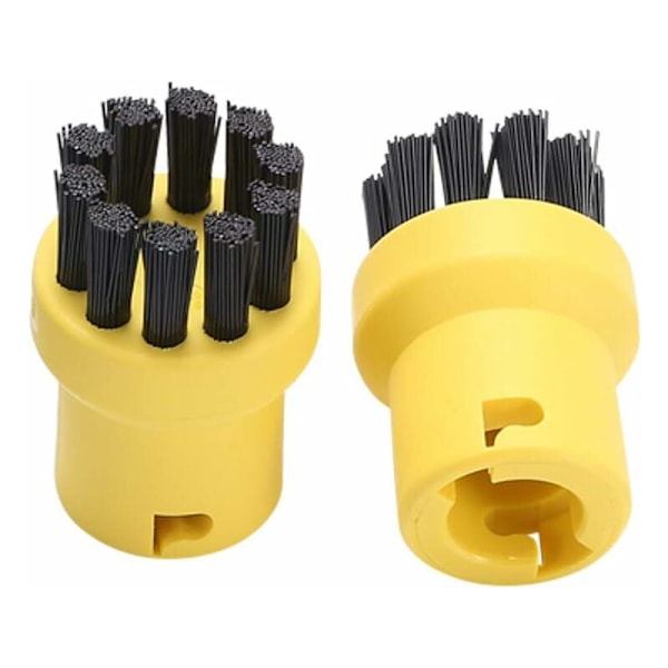 Rund børstesæt i messingtråd til Karcher SC1 SC2 CTK10 CTK20SC3 SC4 SC5 damprenser (2 sorte, 2 gule)