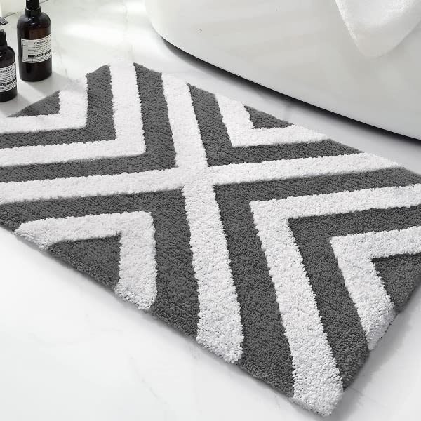 Sklisikker badematte Myk mikrofiber dusjmatte Absorberende maskinvaskbar