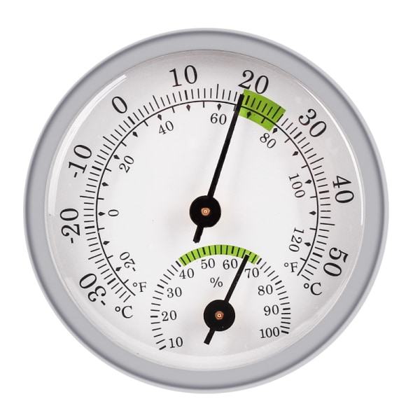 1 x 58 x 12 mm Analog Hygrometer Termometer for Innendørs/Utendørs