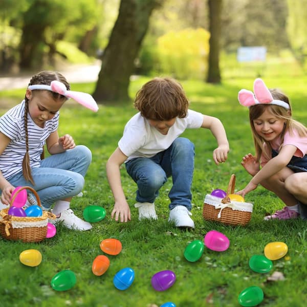 2026 Upgraded Easter 50/100 Pieces Plastic Easter Eggs, (8cm) Fillable Easter Eggs, Plastic Eggs for Egg Hunt_yux 50st