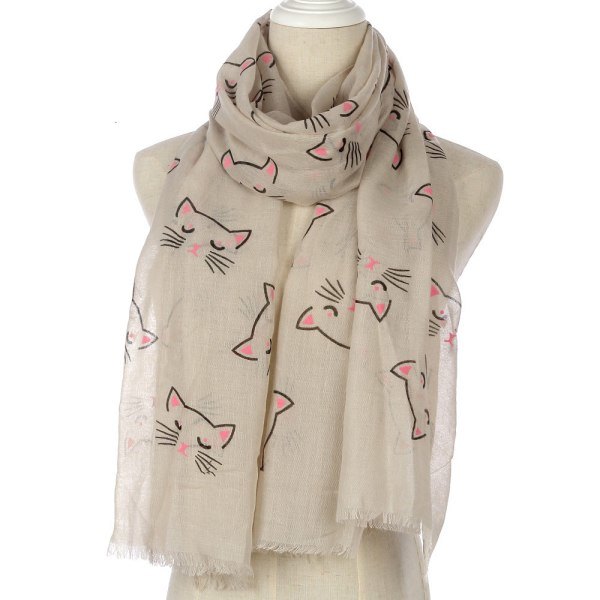Bekväm Dam Sjal Scarf 2022 Vår & Höst Söt Liten Solskydd Casual Vit 70*180cm