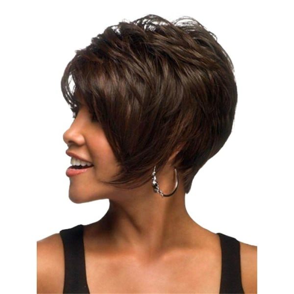 TG Kort Menneskehår Pixie Cut Lige Brasiliansk Hår Dame BIR