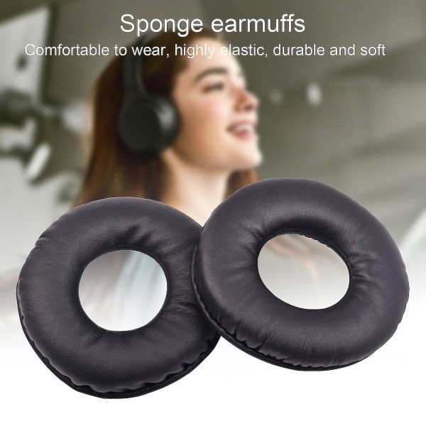 1 par öronkuddar i konstläder för hörlurar - Headsetfodral för Sony WH-CH500 ZX330 310_a_hfWhite
