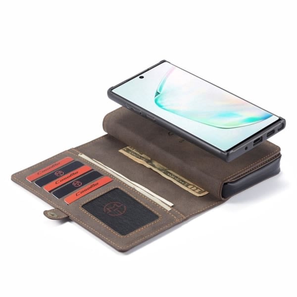 CaseMe Plånboksfodral magnetskal för Samsung Galaxy Note 10 Plus Brun