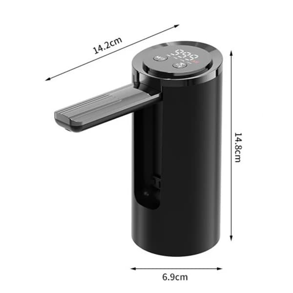 Elektrisk Vattendispenser Pump Typ C Uppladdningsbar 4 Flödeslägen Bärbar Vattenflaskpump för Camping Hem Kontor Vit White