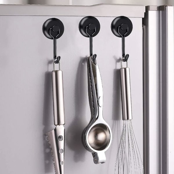 Magneettiset Koukut Vahvat Magneettiset Jääkaapin Koukut Mustat Neodyymi Kääntyvät Magneetti Koukut Magneettiset Koukut Keittiön Työtasolle Pyyhkeille Pöydälle 6 kpl