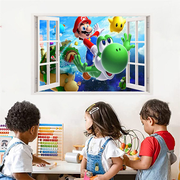 40*60 cm Super Mario Bros. Wall Stickers Avtagbara Wall Stickers fo