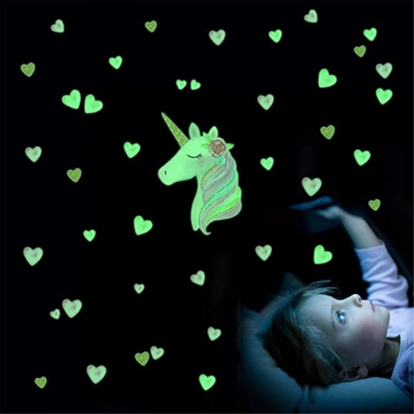2k hehkuvat tähdet itseliimautuvat seinätarra Unicorn Stickers