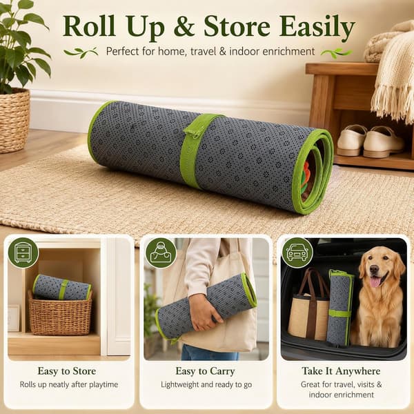 Snusemåtte til hunde, ekstra stor 78x48cm, vaskbar slow feeder snusemåtte med sugekopper, interaktivt berigelseslegetøj