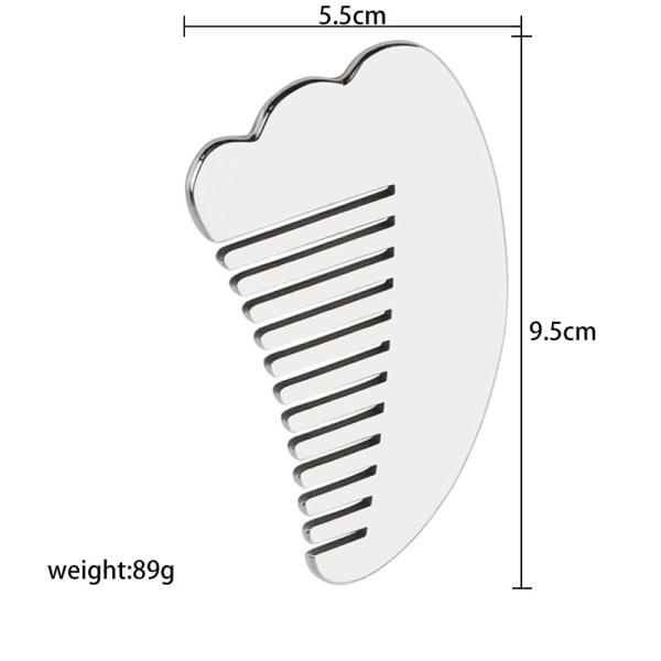 TG Gua Sha -kasvoväline Ruostumaton teräs Kaavin hierontaväline kasvoille Ruostumaton teräs Gua Sha -työkalu matkakassilla (4 kpl)