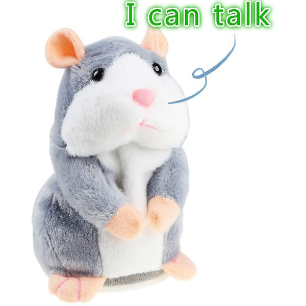 Talende hamster plysjeleketøy Gjentar det du sier Morsomme barn myke interaktive leker 1 stk