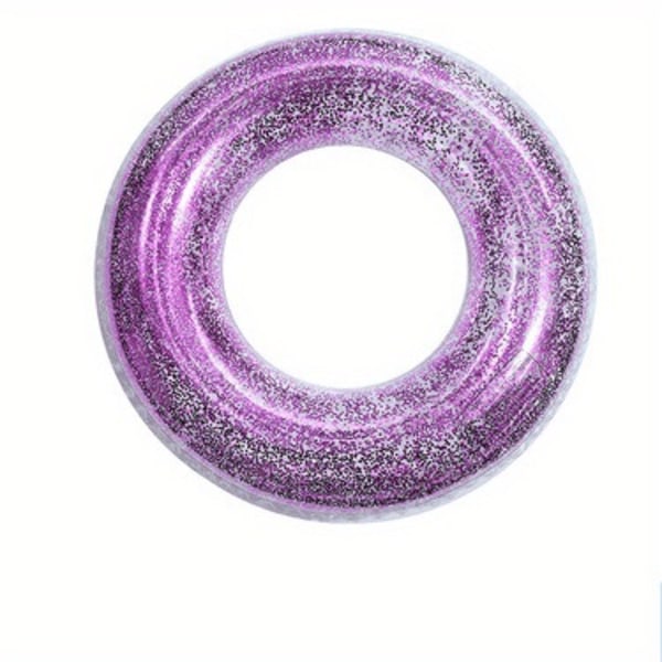 Het försäljning ny transparent badring med paljetter för vuxna och barn uppblåsbara vattentillbehör förtjockad PVC badring #80 gold
