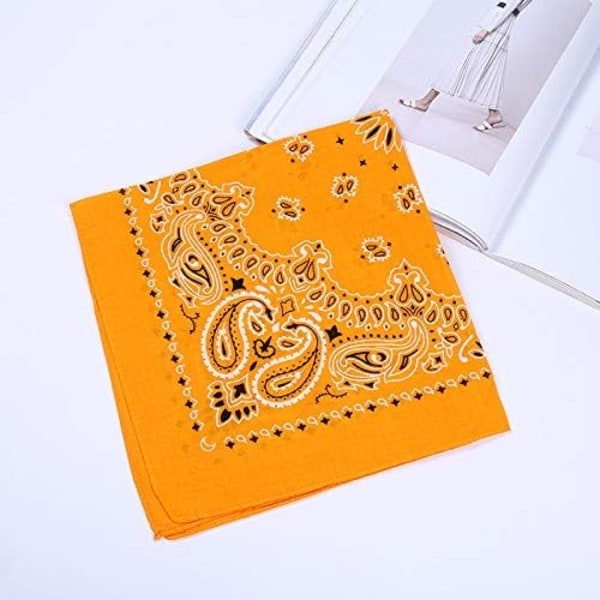 12 stk. Stilfulde Paisley Bandanaer Klassiske Printede Bandanaer 100% Bomuld Hårbånd Armbånd Tørklæder, Tilfældig Farve CDQ